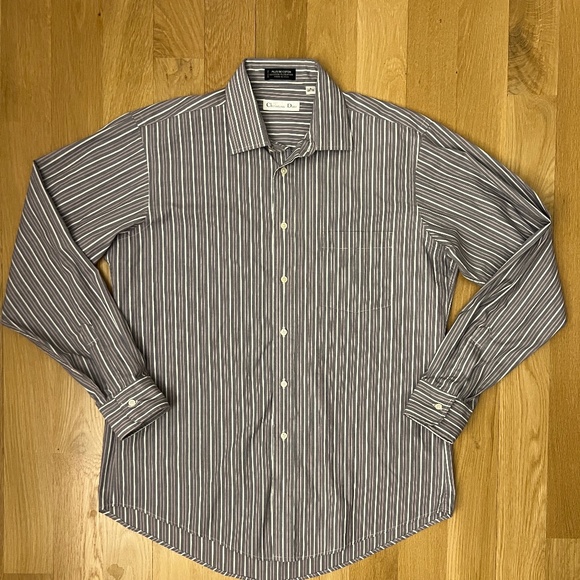 Men Striped Dress Shirt 2026.Dior | Shirts | Christian Dior Mens Striped Dress Shirt Gray And Red 6 ...
